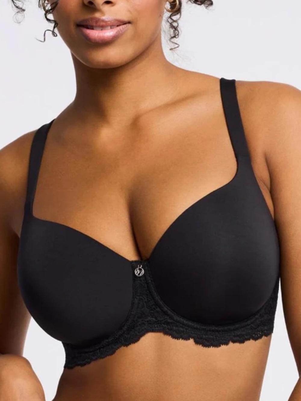 Montelle Pure Plus Full Coverage T-Shirt Bra US 36G Black